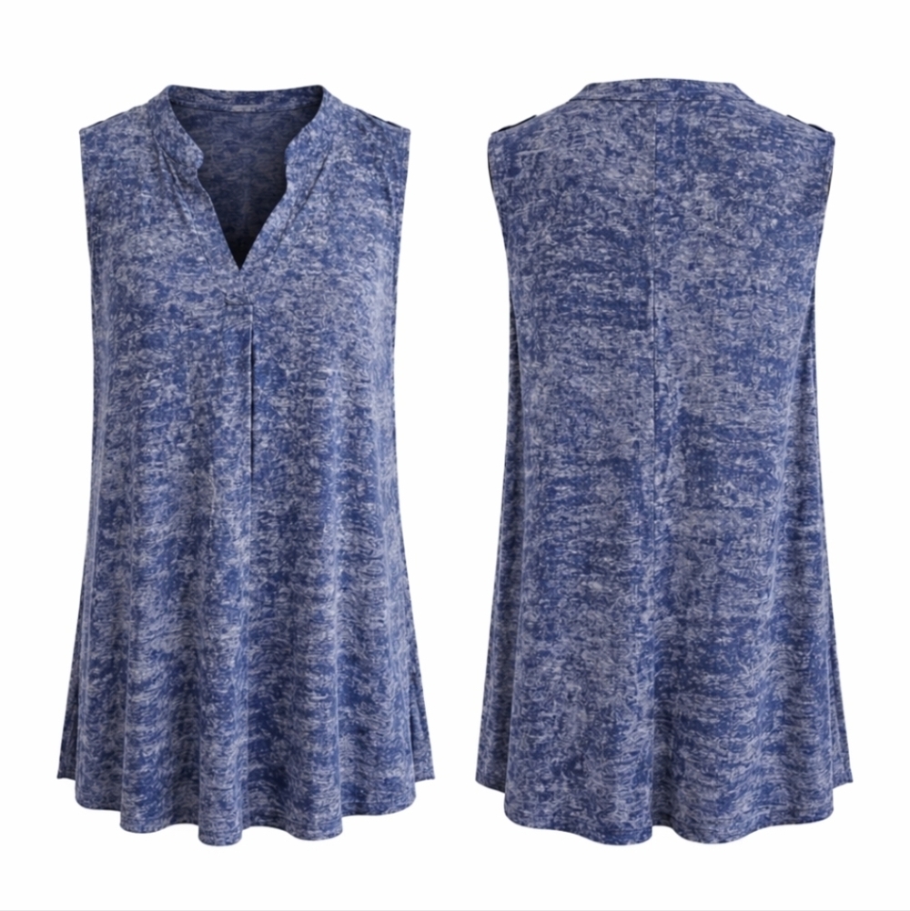 Simply Noelle Women's Blue Sleeveless Top